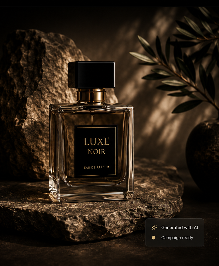 Luxury perfume product photography